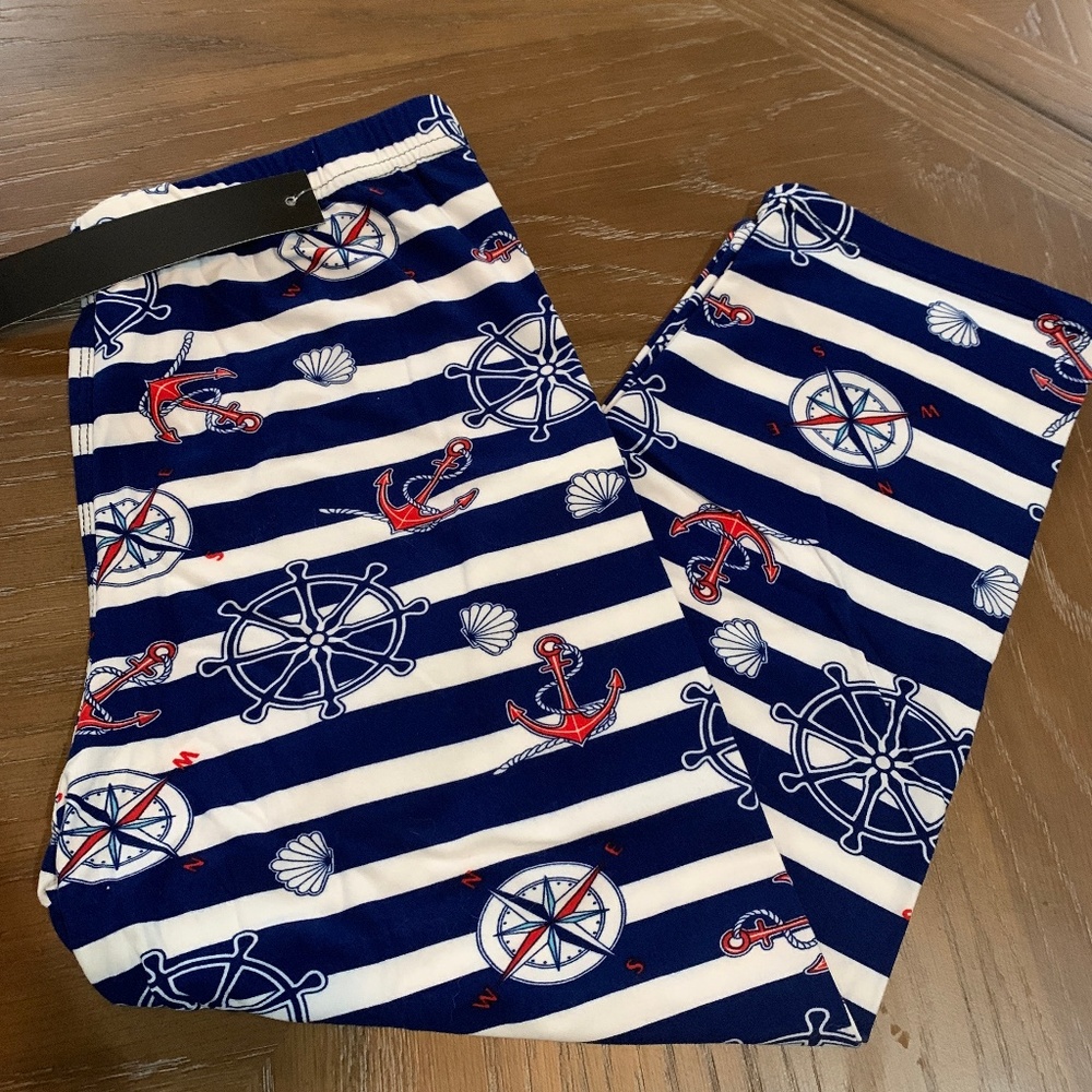 Nautical Capri Leggings